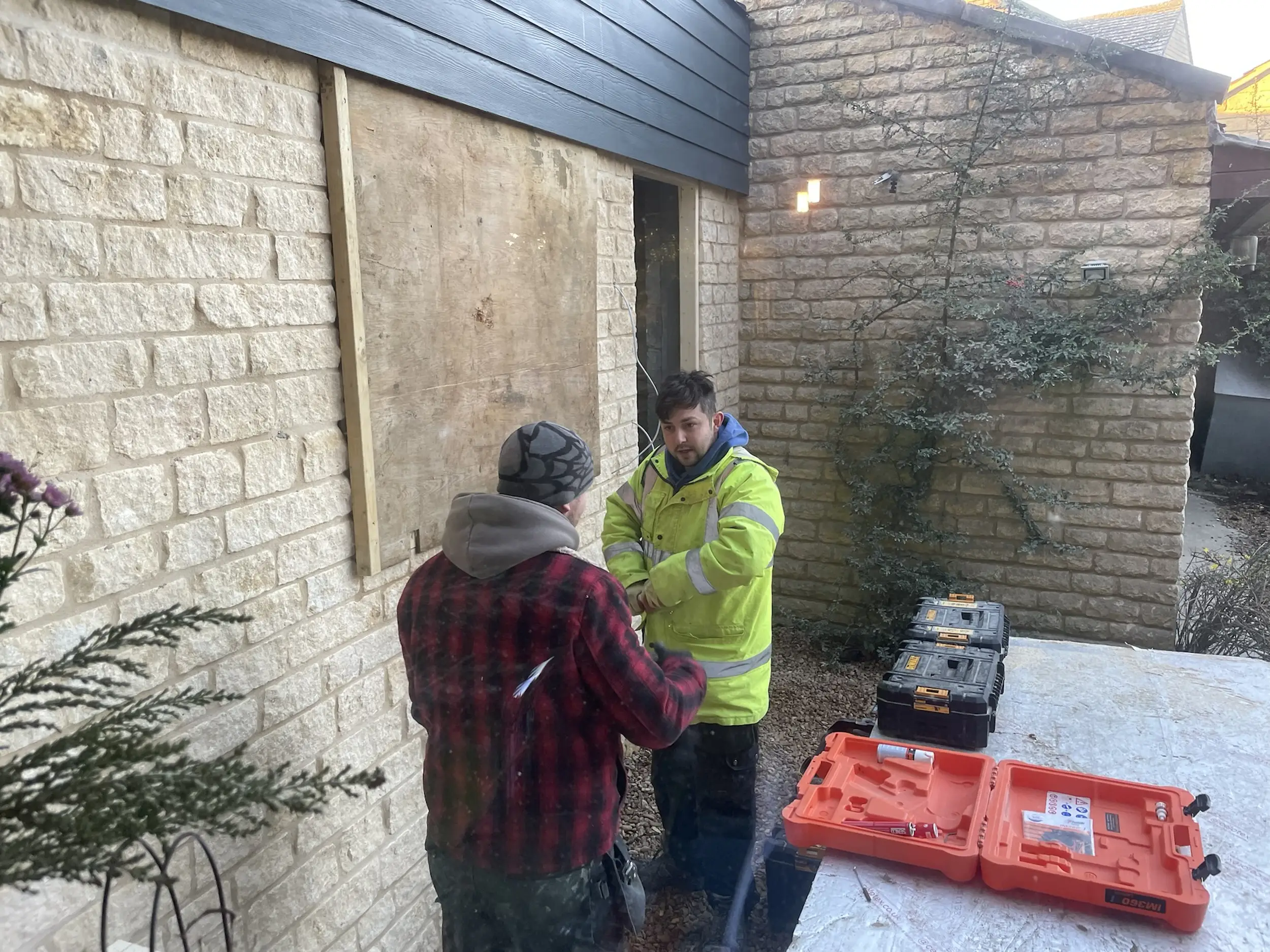 Masonry work and project inspection on a new build